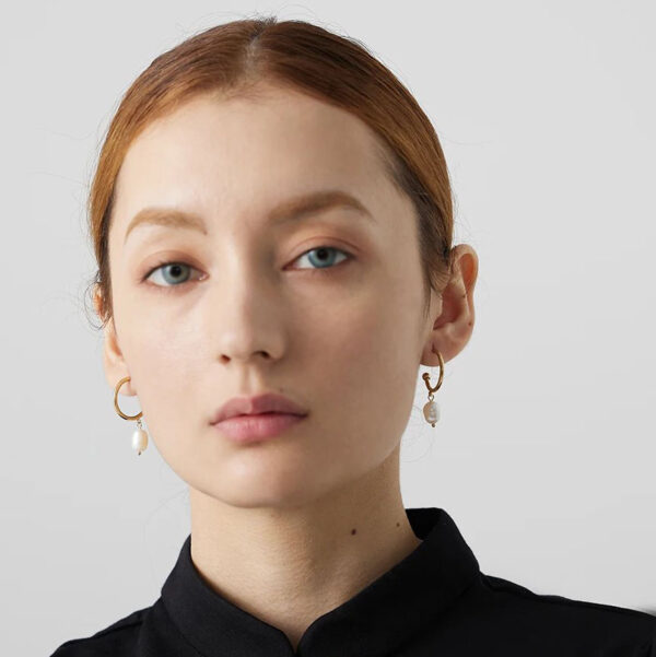 Boucle d'oreille fleur Perle Ouverte – Image 2