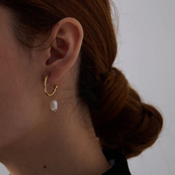 Boucle d'oreille fleur Perle Ouverte – Image 3