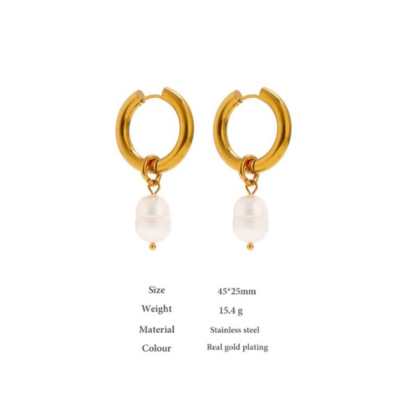 Boucle d'oreille fleur Perle Simple – Image 6