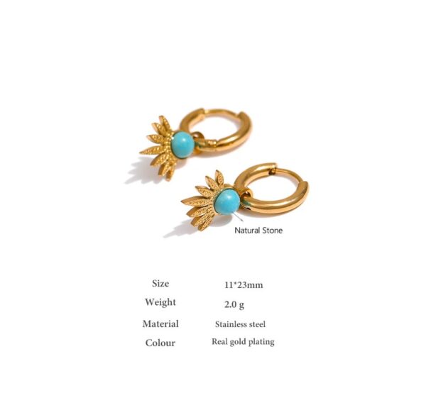 Boucle d'oreille fleur Bohème – Image 5
