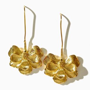 Boucle d'oreille fleur Flottante
