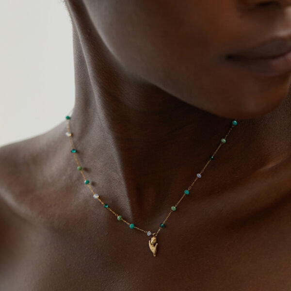 Collier fleur Rose Douce – Image 4