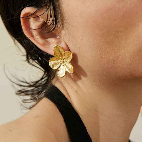 Boucle d'oreille fleur Radieuse – Image 3
