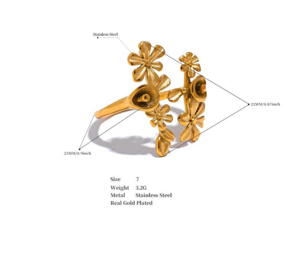 Bague fleur Elégance – Image 9