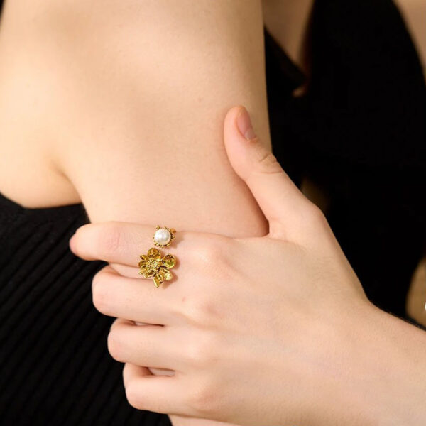 Bague fleur Etincelante – Image 2