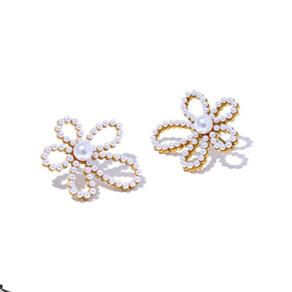 Boucle d'oreille fleur Scintillante – Image 7