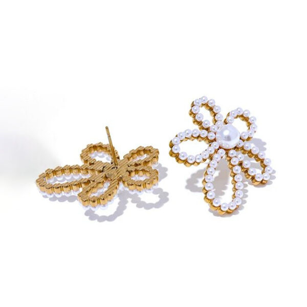 Boucle d'oreille fleur Scintillante – Image 8