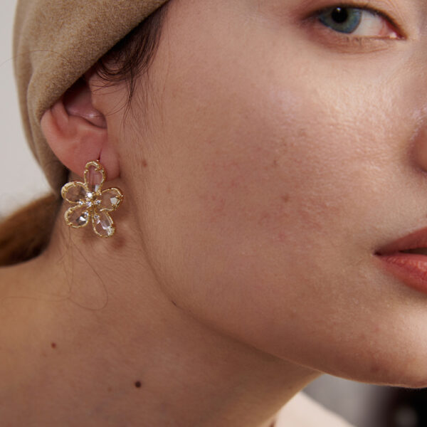 Boucle d'oreille fleur Inspirée – Image 2