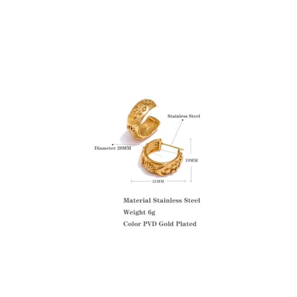 Boucle d'oreille fleur Céleste – Image 6