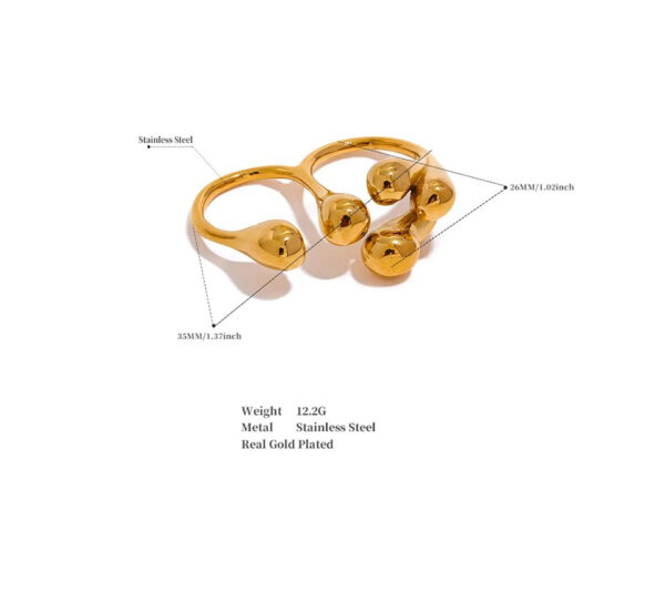 Bague fleur Jumelé – Image 9