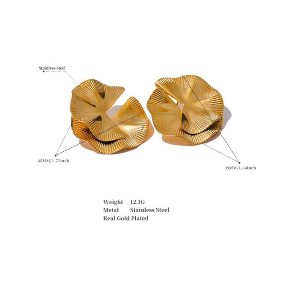 Boucle d'oreille fleur Enlacée – Image 3