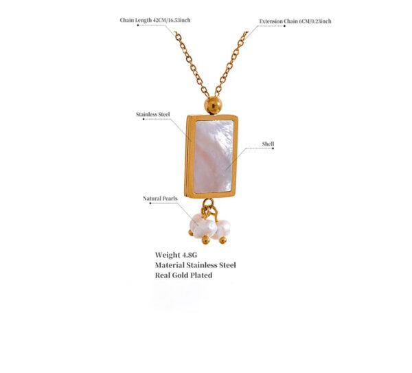 Collier fleur Perles en Suspend – Image 5
