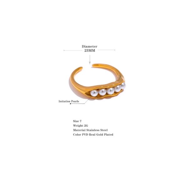 Bague fleur Naissance Perlé – Image 7