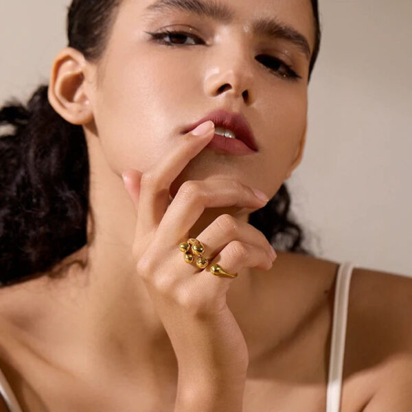 Bague fleur Jumelé – Image 4