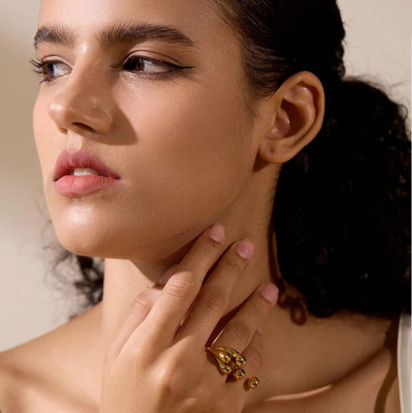 Bague fleur Jumelé – Image 5
