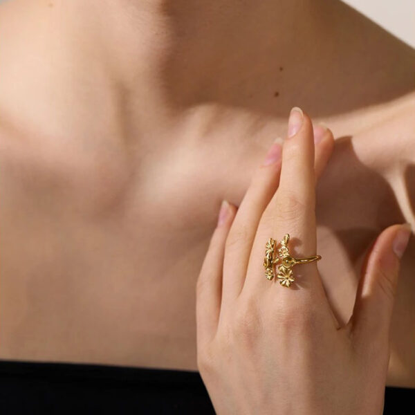 Bague fleur Elégance – Image 3