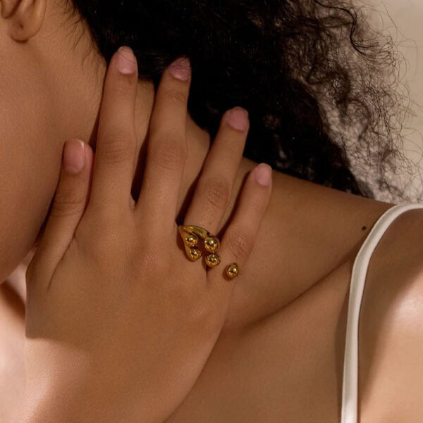 Bague fleur Jumelé – Image 3