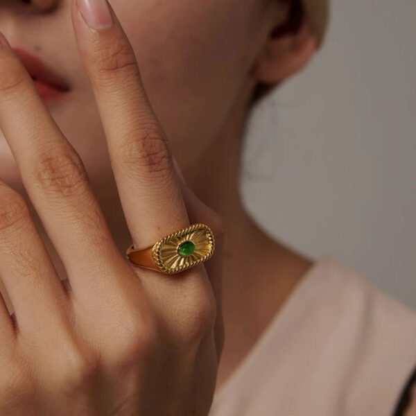 Bague fleur Pierre Précieuse – Image 3