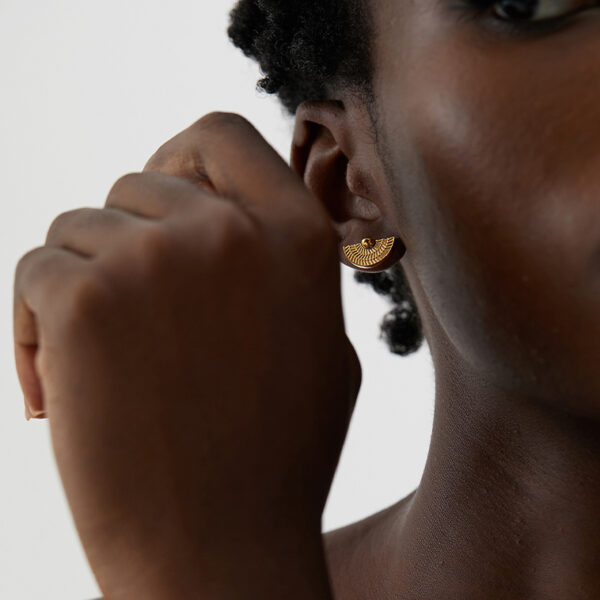 Boucle d'oreille fleur Demi – Image 2