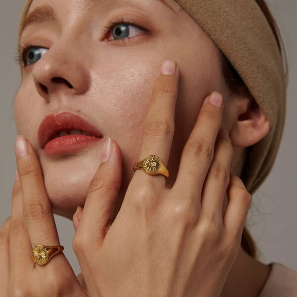 Bague fleur Tournesol – Image 2