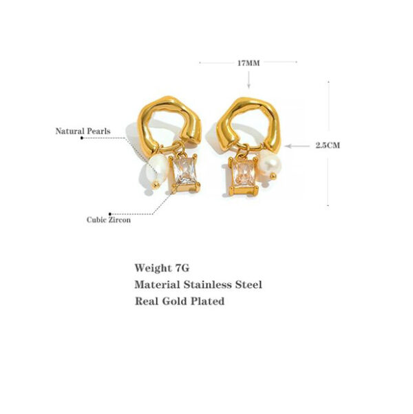 Boucle d'oreille fleur Perle de Saison – Image 5