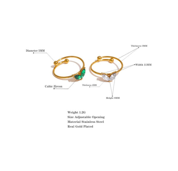 Bague fleur Pétales Scintillantes – Image 9