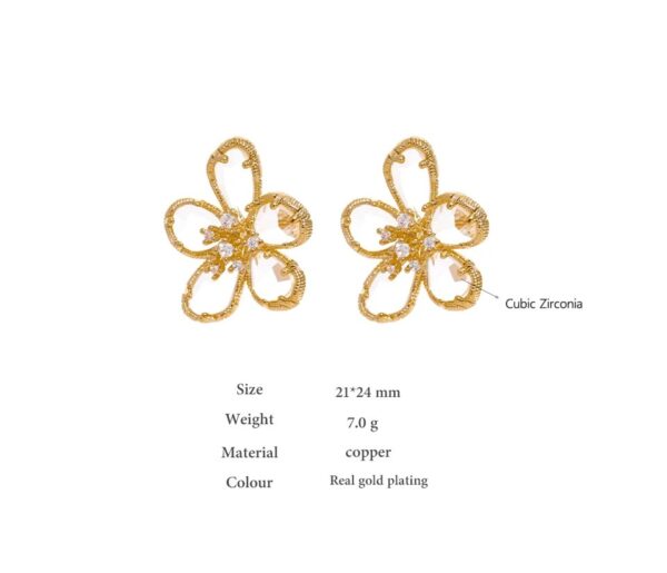 Boucle d'oreille fleur Inspirée – Image 5