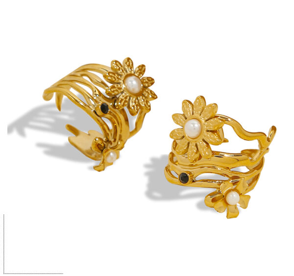 Bague fleur Marguerite Enlacé – Image 2