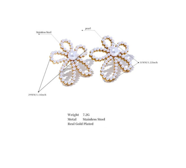 Boucle d'oreille fleur Scintillante – Image 9