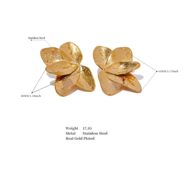 Boucle d'oreille fleur Moitié – Image 5