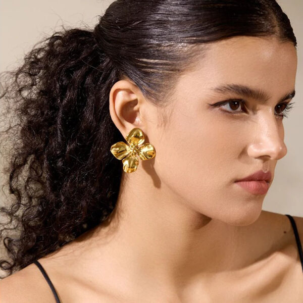 Boucle d'oreille fleur Pétillante – Image 3