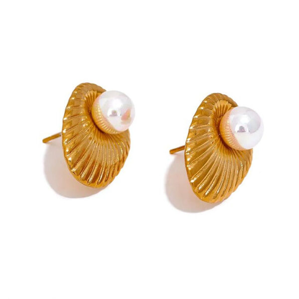 Boucle d'oreille fleur Tendre Perle – Image 6