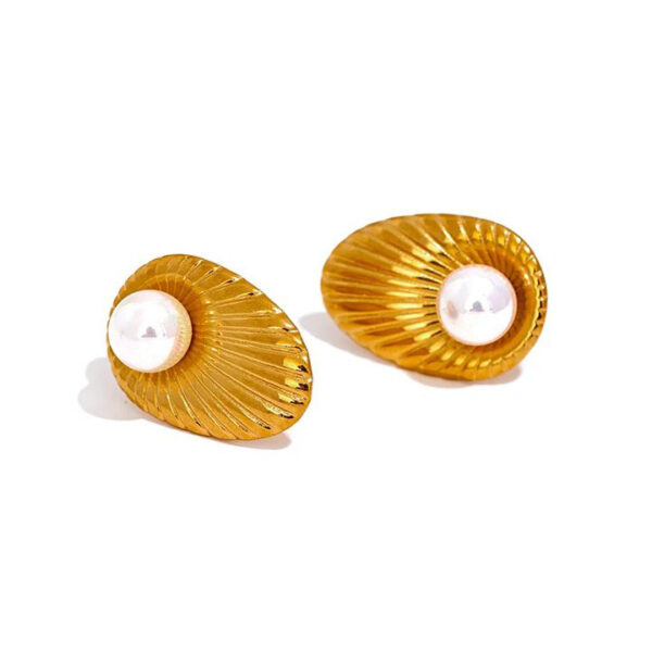 Boucle d'oreille fleur Tendre Perle – Image 5