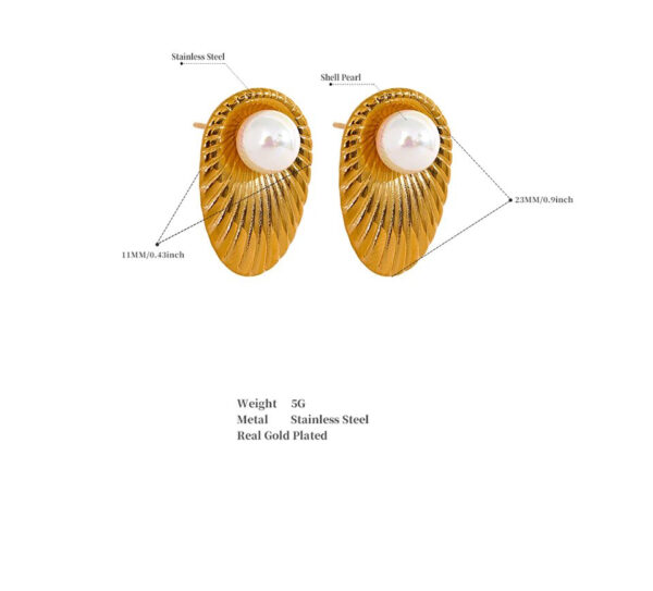 Boucle d'oreille fleur Tendre Perle – Image 8