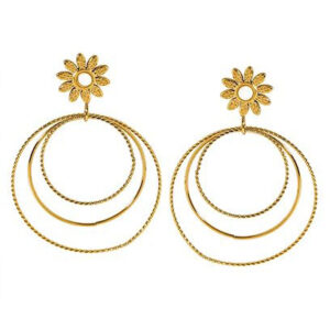 Boucle d'oreille fleur Marguerite Créoles