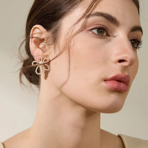 Boucle d'oreille fleur Scintillante – Image 2