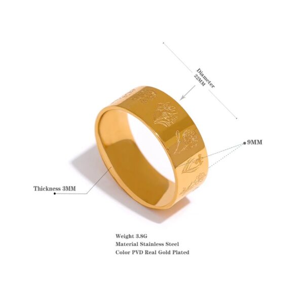 Bague fleur Pensée – Image 9