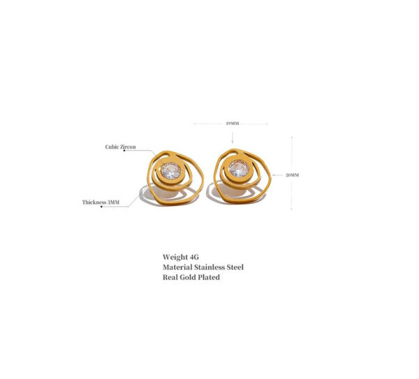 Boucle d'oreille fleur Légère – Image 4