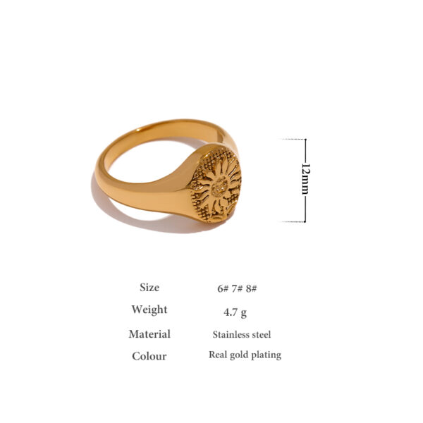 Bague fleur Tournesol – Image 3