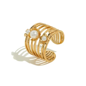 Bague fleur Trois Perles