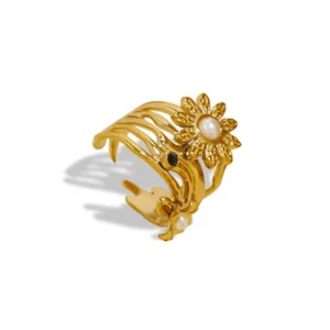 Bague fleur Marguerite Enlacé
