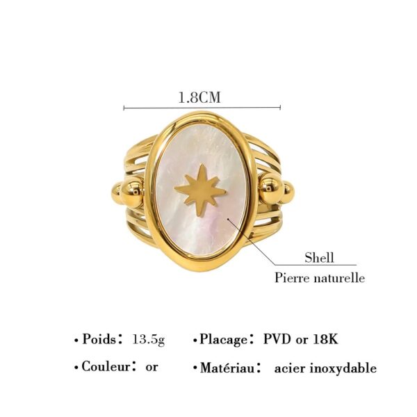 Bague fleur Etoile Filante – Image 4