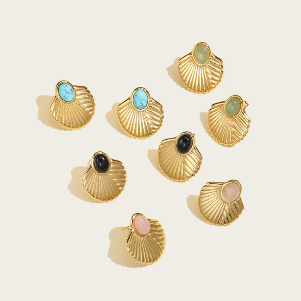 Boucle d'oreille fleur Coquillage – Image 2