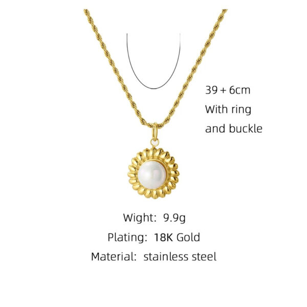 Collier fleur Tournesol – Image 4