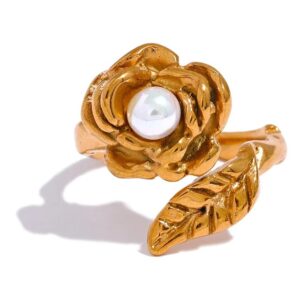 Bague fleur Rose Ouverte