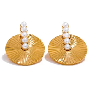 Boucle d'oreille fleur Suite Perlée