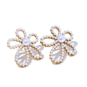 Boucle d'oreille fleur Scintillante