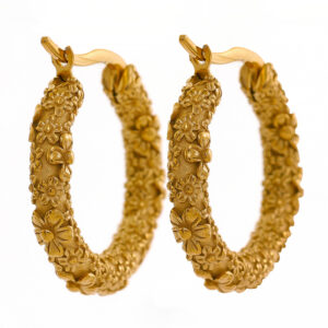 Boucle d'oreille fleur Anneau