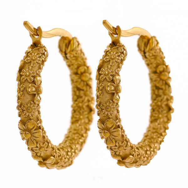 Boucle d'oreille fleur Anneau