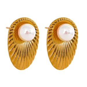 Boucle d'oreille fleur Tendre Perle